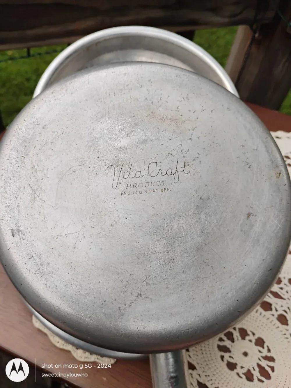 vintage Vita Craft anodized heavy gauge aluminum 1-quart sauce pan matching lid
